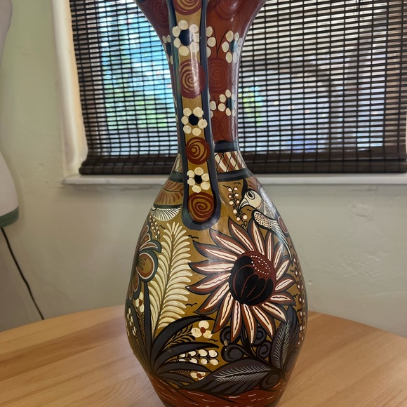 Vintage Boho hand-painted vase